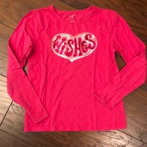 GUC Lands’ End ruffle shoulder long sleeve tee